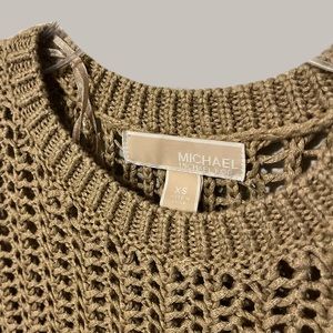 Brown Crocheted MICHAEL Michael Kors Sweater Women's XS